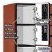 Salsbury 12" Wide Six Tier Box Style Designer Wood Locker - 3 Wide - 6 Feet High - 18 Inches Deep - Cherry - Hasps - Sweatfully
