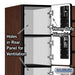 Salsbury 12" Wide Six Tier Box Style Designer Wood Locker - 3 Wide - 6 Feet High - 18 Inches Deep - Mahogany - Hasps - Sweatfully