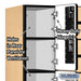 Salsbury 12" Wide Six Tier Box Style Designer Wood Locker - 3 Wide - 6 Feet High - 18 Inches Deep - Maple - Hasps - Sweatfully