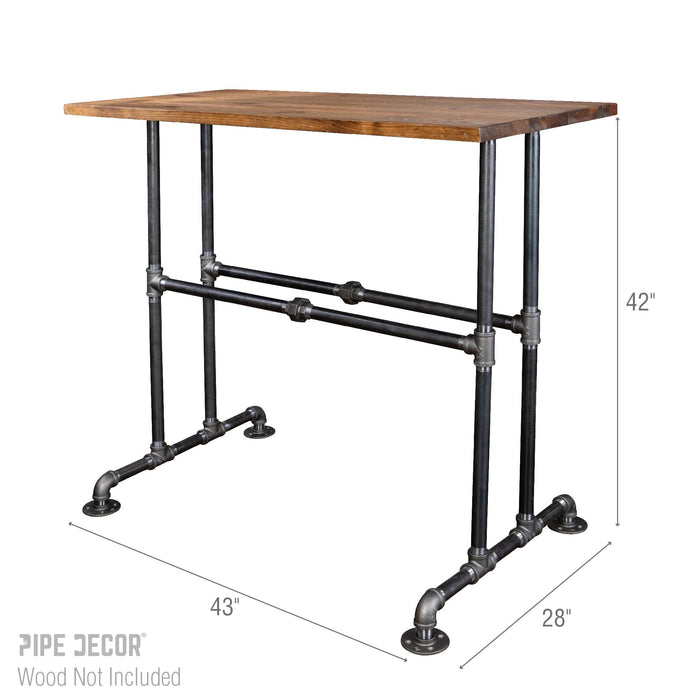 Bridge Bar Height Pipe Table Legs - Sweatfully