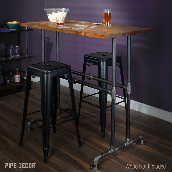 Bridge Bar Height Pipe Table Legs - Sweatfully