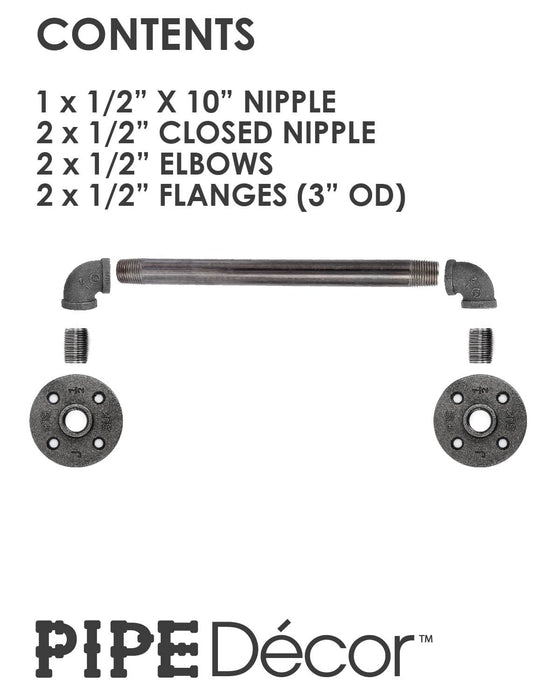 1/2 in. x 10 in. Barn Door Handle - 14.5 in. L - Sweatfully