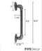 1/2 in. x 10 in. Barn Door Handle - 14.5 in. L - Sweatfully