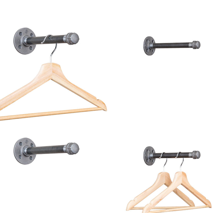 1/2 in. x 10 in. Clothing Hanging Bracket Kit, 4-Pack - Sweatfully