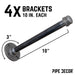 1/2 in. x 10 in. Clothing Hanging Bracket Kit, 4-Pack - Sweatfully