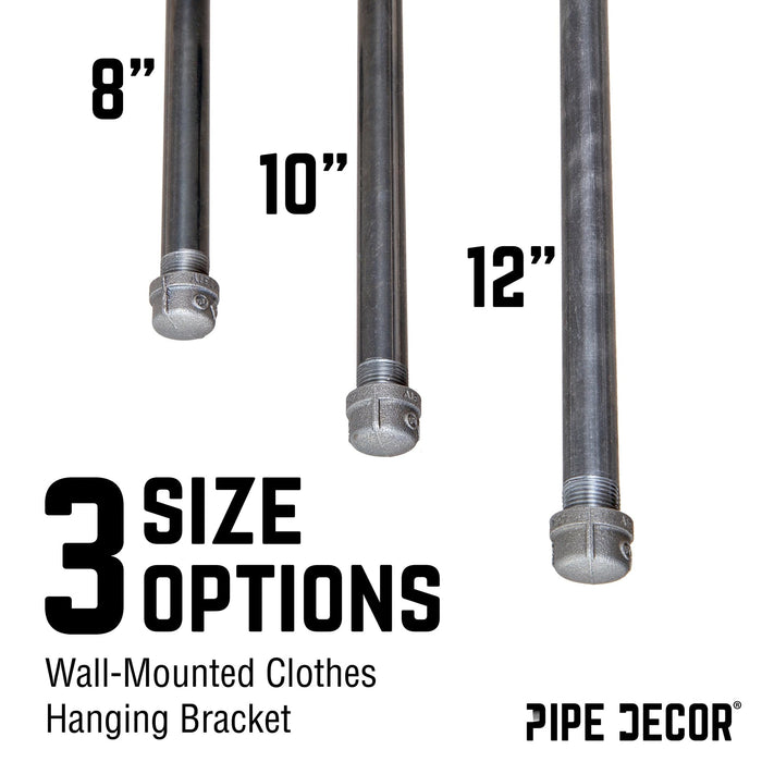 1/2 in. x 10 in. Clothing Hanging Bracket Kit, 4-Pack - Sweatfully