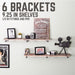 1/2 in. x 10 in. Shelf Bracket Kit, 6 Pack - Sweatfully