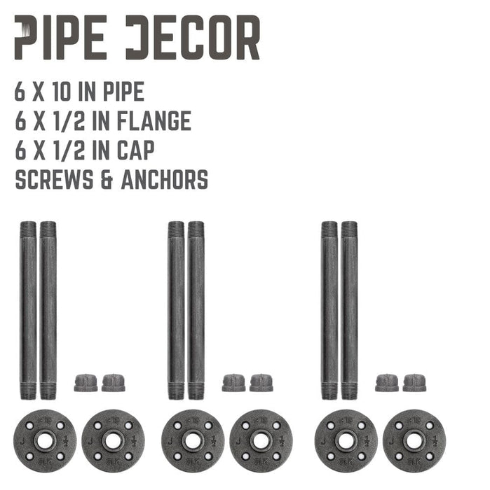 1/2 in. x 10 in. Shelf Bracket Kit, 6 Pack - Sweatfully