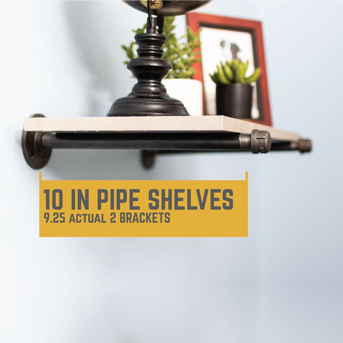1/2 in. x 10 in. Shelf Bracket Kit, 4 Pack - Sweatfully