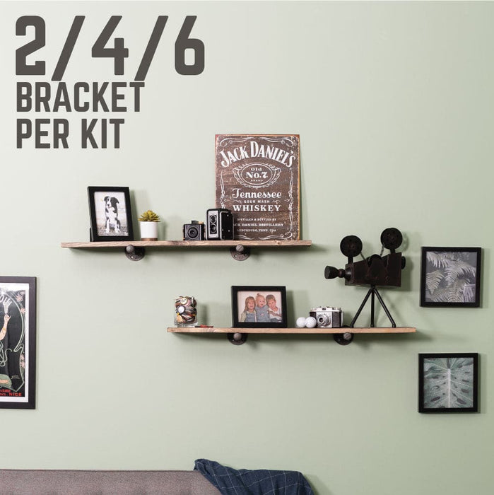 1/2 in. x 10 in. Shelf Bracket Kit, 4 Pack - Sweatfully