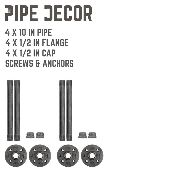 1/2 in. x 10 in. Shelf Bracket Kit, 4 Pack - Sweatfully