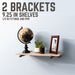 1/2 in. x 10 in. Shelf Bracket Kit, 2 Pack - Sweatfully