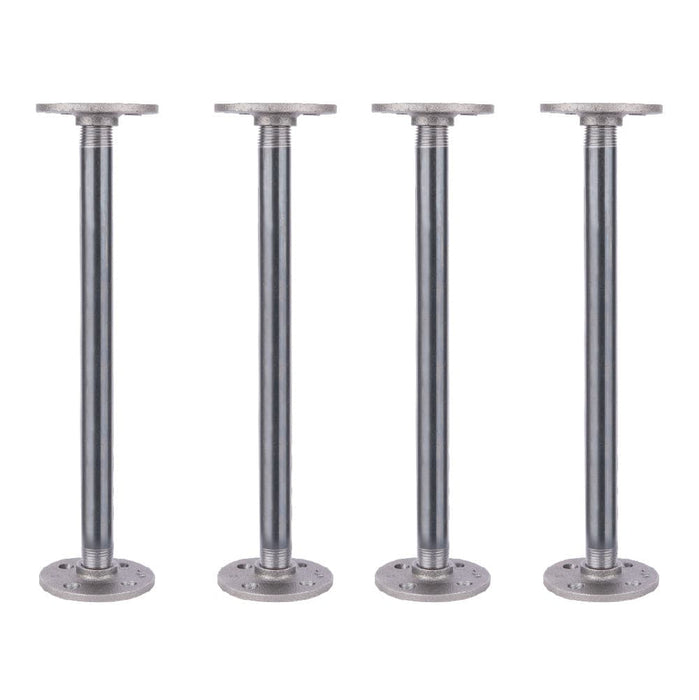1/2 in. x 12 in. Round Flange Pipe Table Legs - 4 Pack - Sweatfully