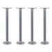 1/2 in. x 12 in. Round Flange Pipe Table Legs - 4 Pack - Sweatfully