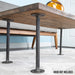 1/2 in. x 12 in. Round Flange Pipe Table Legs - 4 Pack - Sweatfully