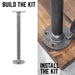 1/2 in. x 12 in. Round Flange Pipe Table Legs - 4 Pack - Sweatfully