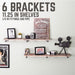1/2 in. x 12 in. L Shelf Bracket Kit, 6 Pack - Sweatfully