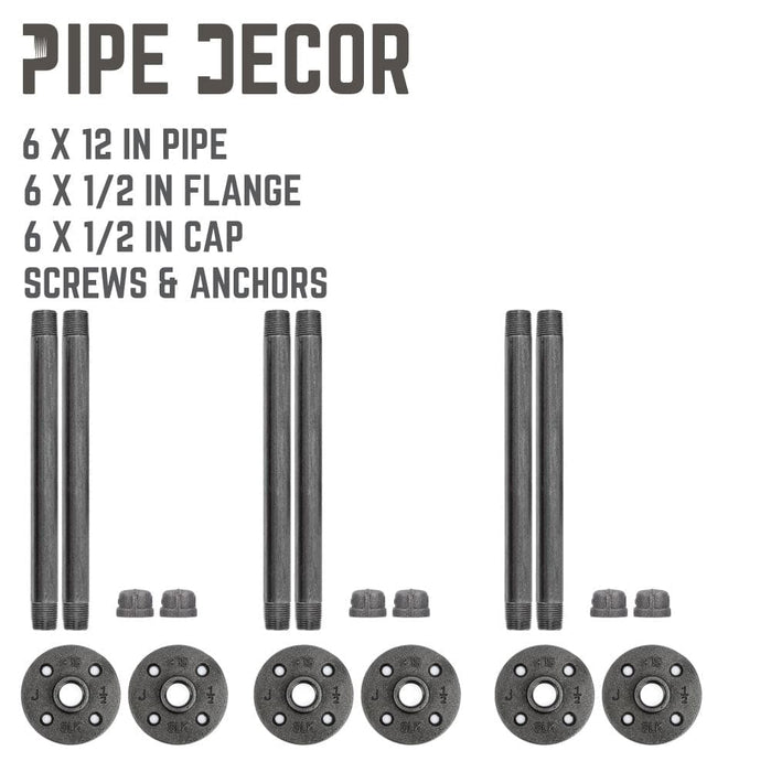1/2 in. x 12 in. L Shelf Bracket Kit, 6 Pack - Sweatfully