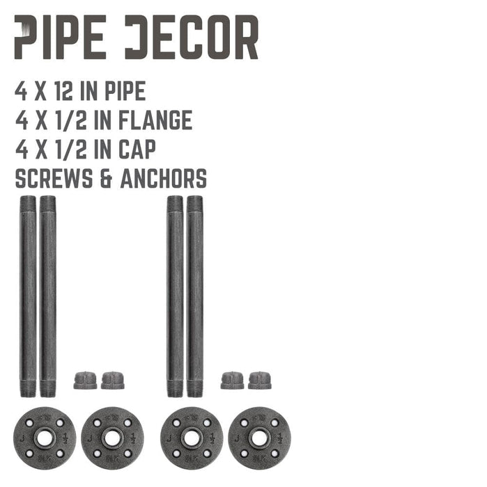 1/2 in. x 12 in. Shelf Bracket Kit, 4 Pack - Sweatfully