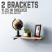1/2 in. x 12 in. L Shelf Bracket Kit, 2 Pack - Sweatfully