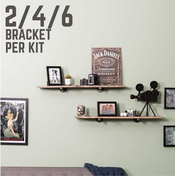 1/2 in. x 12 in. L Shelf Bracket Kit, 2 Pack - Sweatfully