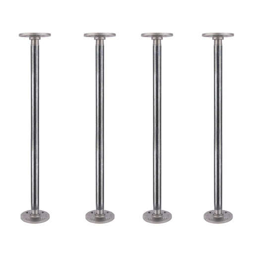 1/2 in. x 18 in. Round Flange Pipe Table Legs - 4 Pack - Sweatfully