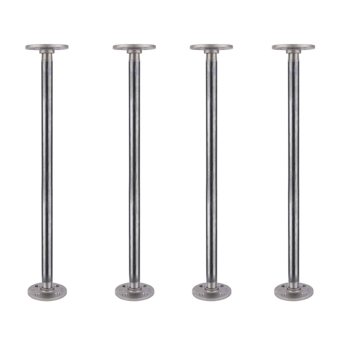 1/2 in. x 18 in. Round Flange Pipe Table Legs - 4 Pack - Sweatfully