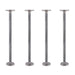 1/2 in. x 18 in. Round Flange Pipe Table Legs - 4 Pack - Sweatfully