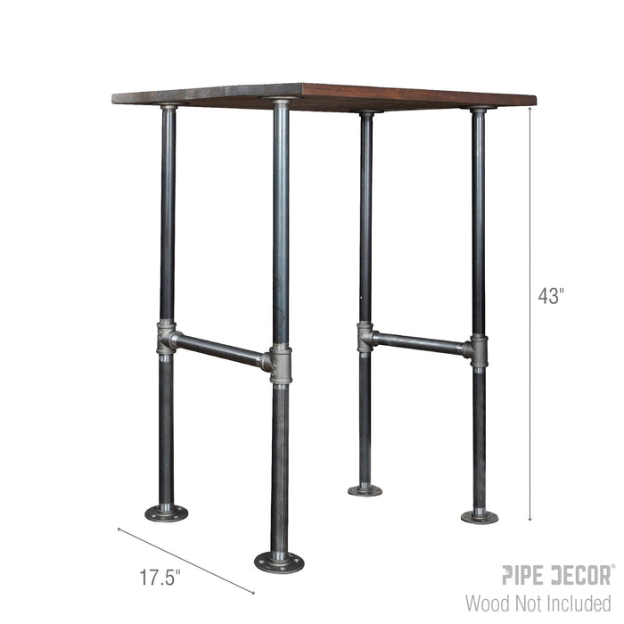H-Leg Bar Height Pipe Table Legs (Set of 2) - Sweatfully