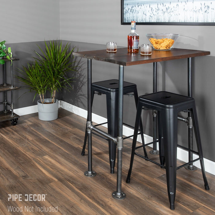 H-Leg Bar Height Pipe Table Legs (Set of 2) - Sweatfully
