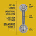 1/2 in. x 6 in. Barn Door Handle - 10.5 in. L - Sweatfully