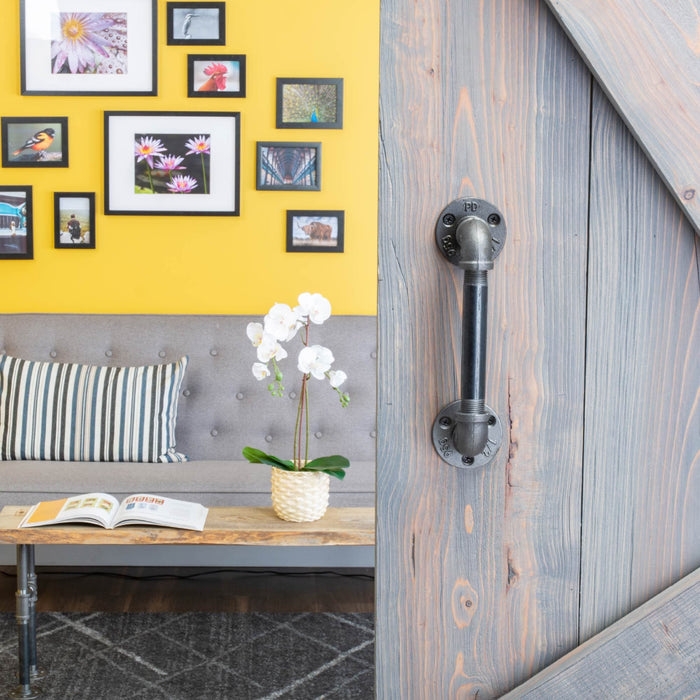 1/2 in. Barn Door Handle - Mini Flange - 9.875 L - Sweatfully
