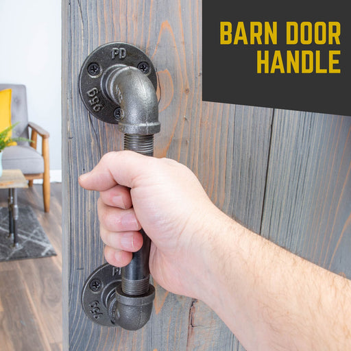 1/2 in. Barn Door Handle - Mini Flange - 9.875 L - Sweatfully