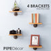 1/2 in. x 3.75 in. Double Flange Shelf Bracket, 4 Pack - Sweatfully