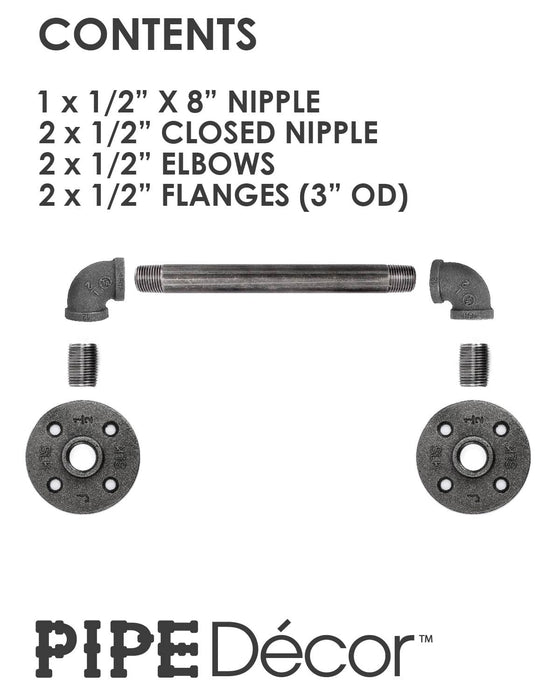 1/2 in. x 8 in. Barn Door Handle - 12.5 in. L - Sweatfully