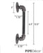 1/2 in. x 8 in. Barn Door Handle - 12.5 in. L - Sweatfully