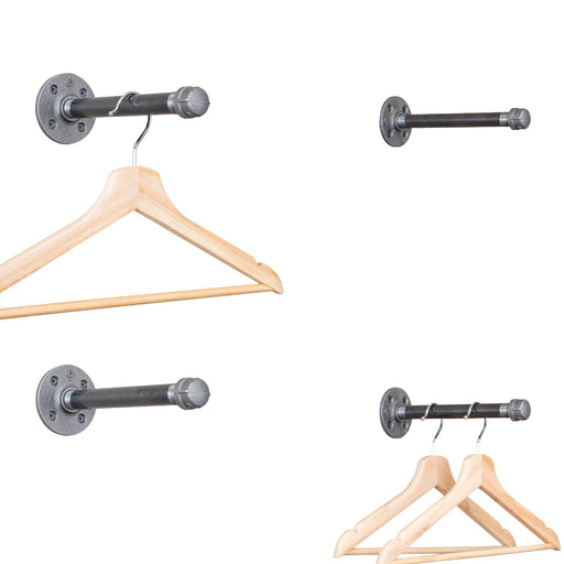 1/2 in. x 8 in. Clothing Hanging Bracket Kit, 4-Pack - Sweatfully