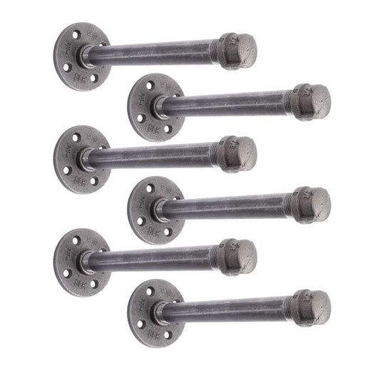1/2 in. x 8 in. Shelf Bracket Kit, 6 Pack - Sweatfully