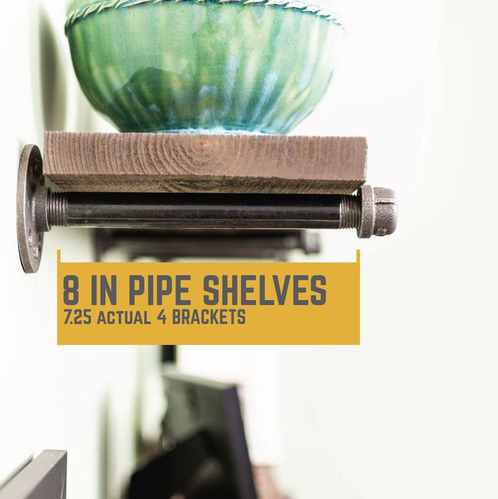 1/2 in. x 8 in. Shelf Bracket Kit, 6 Pack - Sweatfully