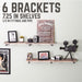 1/2 in. x 8 in. Shelf Bracket Kit, 6 Pack - Sweatfully