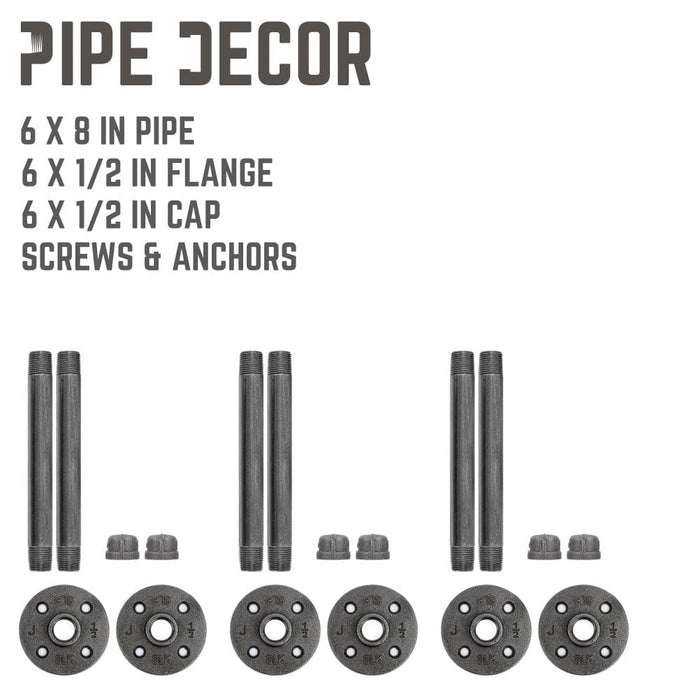 1/2 in. x 8 in. Shelf Bracket Kit, 6 Pack - Sweatfully