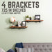 1/2 in. x 8 in. Shelf Bracket Kit, 4 Pack - Sweatfully
