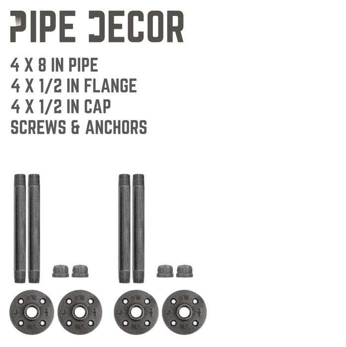 1/2 in. x 8 in. Shelf Bracket Kit, 4 Pack - Sweatfully