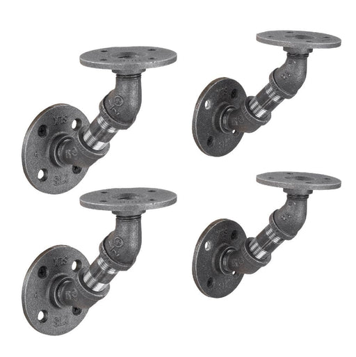 1/2 in. x 2 in. Double Flange Angled Bracket Kit, 4 Pack - Sweatfully