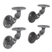 1/2 in. x 2 in. Double Flange Angled Bracket Kit, 4 Pack - Sweatfully
