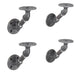 1/2 in. x 3 in. Double Flange Angled Bracket Kit, 4 Pack - Sweatfully