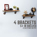 1/2 in. x 3 in. Double Flange Angled Bracket Kit, 4 Pack - Sweatfully