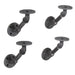 1/2 in. x 4 in. Double Flange Angled Bracket Kit, 4 Pack - Sweatfully