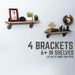 1/2 in. x 4 in. Double Flange Angled Bracket Kit, 4 Pack - Sweatfully