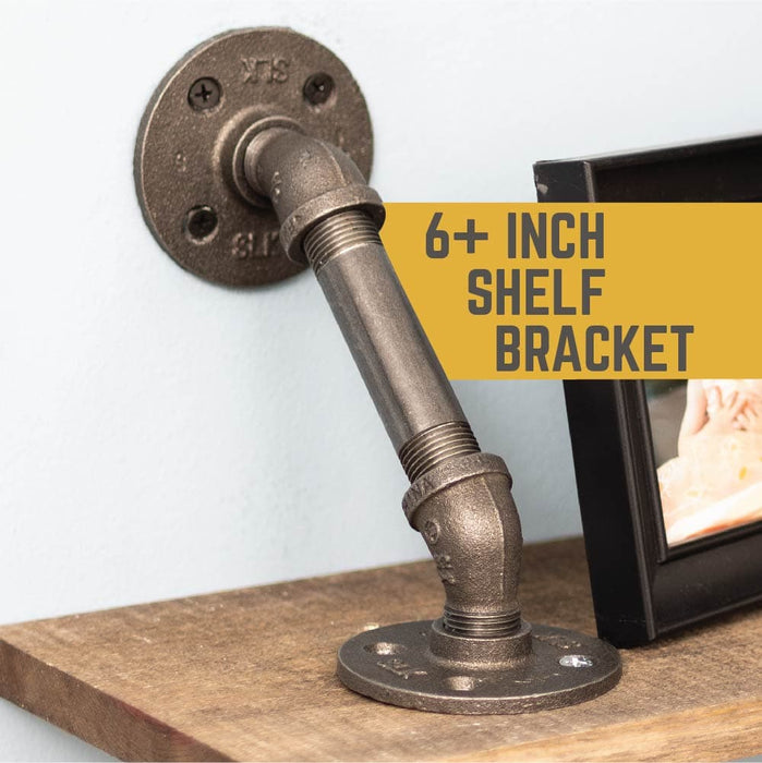 1/2 in. x 4 in. Double Flange Angled Bracket Kit, 4 Pack - Sweatfully